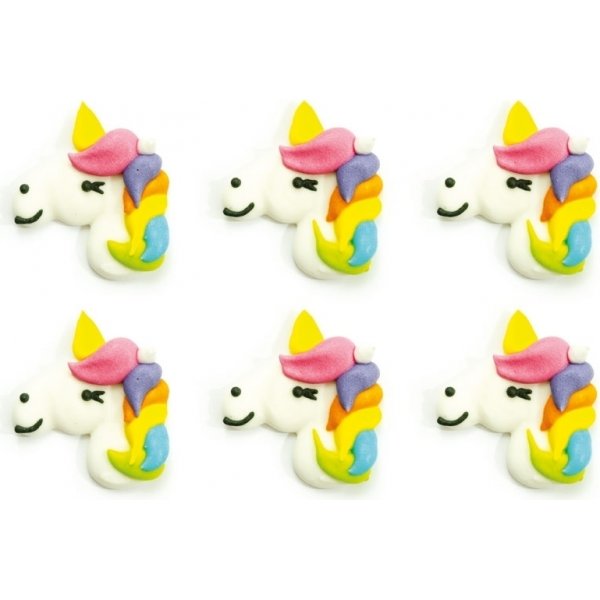 Sukkerpynt - Enhj�rning - 6 stk