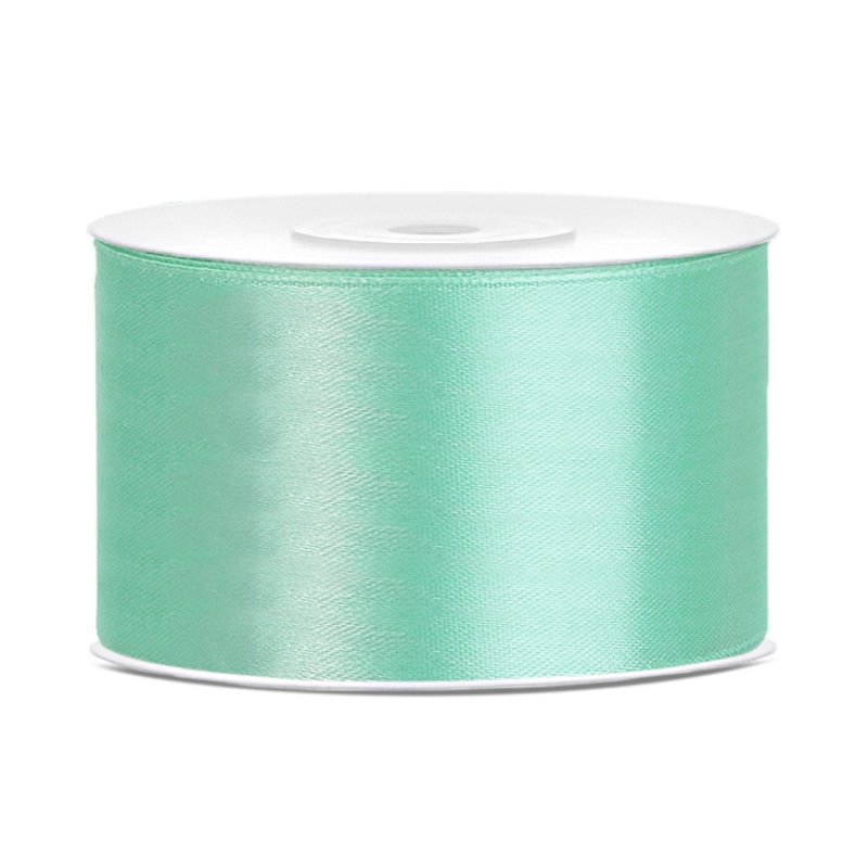 Satengbånd – 25 m – Mint – Bredde: 38 mm – Bleiekake, Baby Shower