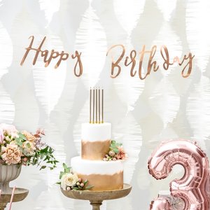 Bakteppe - Gratulerer med dagen - Rosegull Bakteppe - Gratulerer med dagen - Rosegull