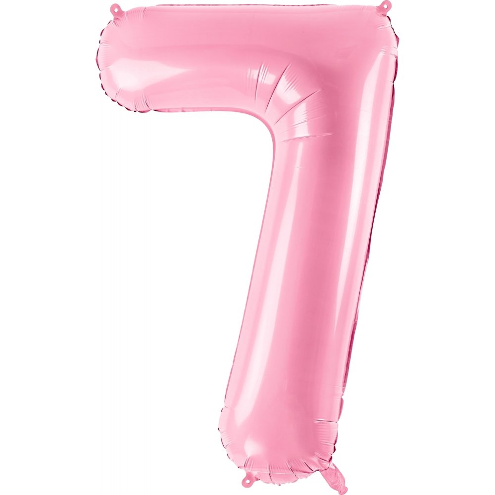 Tallballong – Rosa – 86 cm – Nummer: 7 – Tallballonger, Ballonger