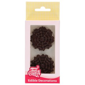 Sukkerdekorasjoner - Spindelvev - FunCakes - 6 stk