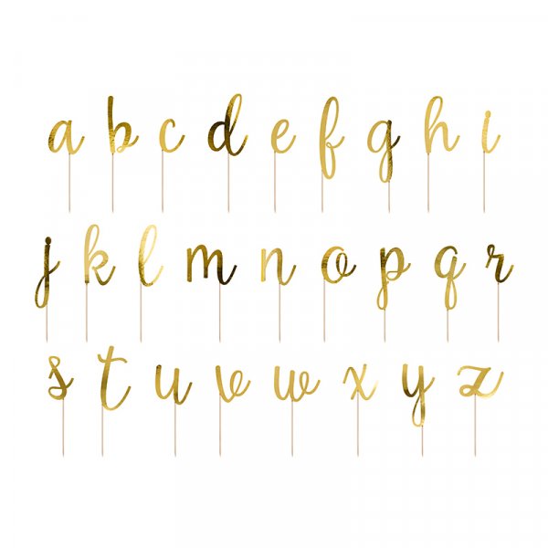 Kakepynt - AZ - Gull metallic Kakepynt - AZ - Gull metallic