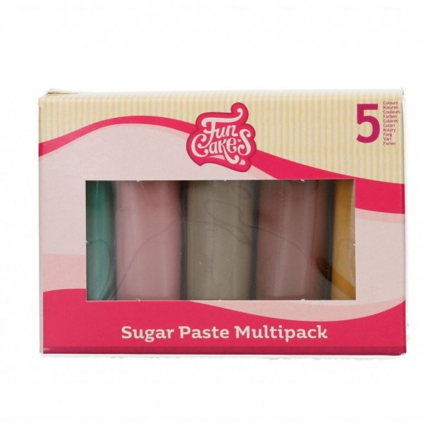 Sugarpaste - Mixpack - Naturlige farger Sugarpaste - Mixpack - Naturlige farger