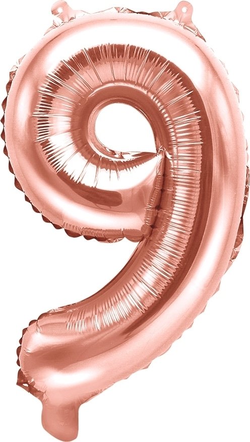 Tallballong – Roségull – 35 cm – Tall: 9 – Tallballonger, Ballonger
