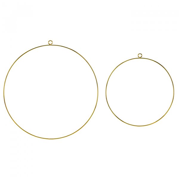 Metallringer - 2-pakning - Gull Metallringer - 2-pakning - Gull