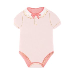 Servietter - Babybody - Rosa/Gull - 10-pakning
