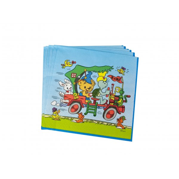 Servietter 33x33cm - 16 stk. 3-lags - Bamse Bil