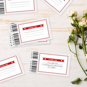 Kjrlighetskuponger - 20-pakning - Rd