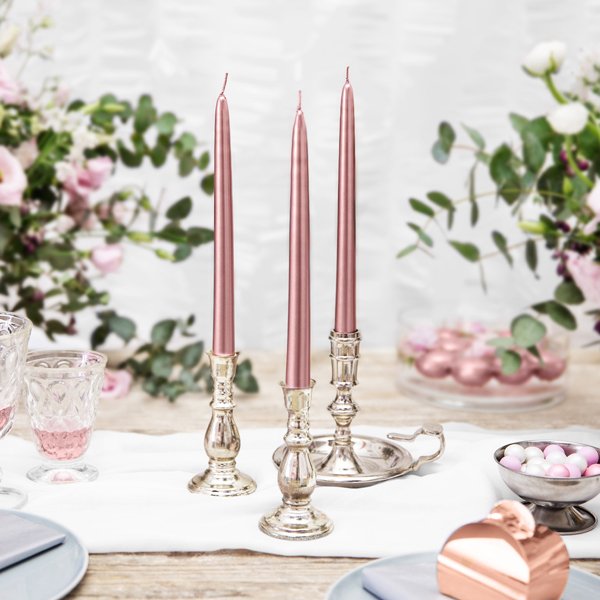 Stearinlys - 10-pakning - Roségull Stearinlys - 10-pakning - Roségull