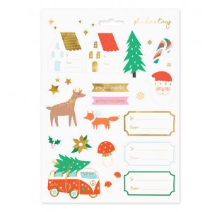 Julegaveetiketter - Forest Mix Julegaveetiketter - Forest Mix