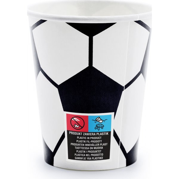 Papirkopper - Fotballfest - 6-pakning Papirkopper - Fotballfest - 6-pakning