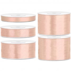 Satengbånd - Aprikos - 25 m Satengbånd - Aprikos - 25 m