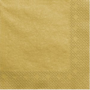 Servietter - Gull - 20-pakning Servietter - Gull - 20-pakning