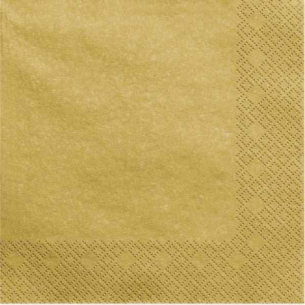 Servietter - Gull - 20-pakning Servietter - Gull - 20-pakning