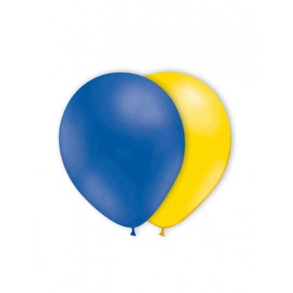 Ballonger - Blå/Gul - 25-pakning Ballonger - Blå/Gul - 25-pakning