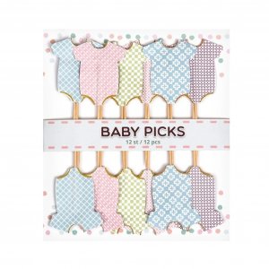 Kakepinner - Babybodies - Pastell - 12-pakning