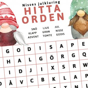 Finn ordene - Julenissens juletriks Finn ordene - Julenissens juletriks