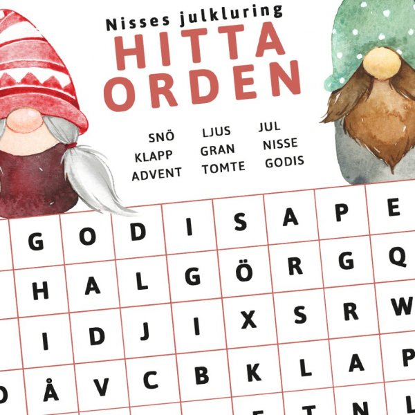Finn ordene - Julenissens juletriks