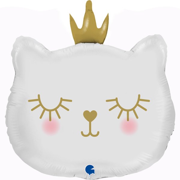 Folieballong - Katteprinsesse - Hvit - Form - 53 cm Folieballong - Katteprinsesse - Hvit - Form - 53 cm