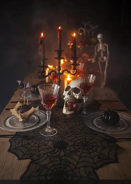 Bordløper - Halloween - Edderkoppnett Bordløper - Halloween - Edderkoppnett