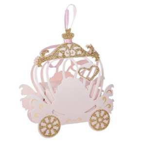 Gaveeske - Prinsessevogn - Rosa - 8-pakning