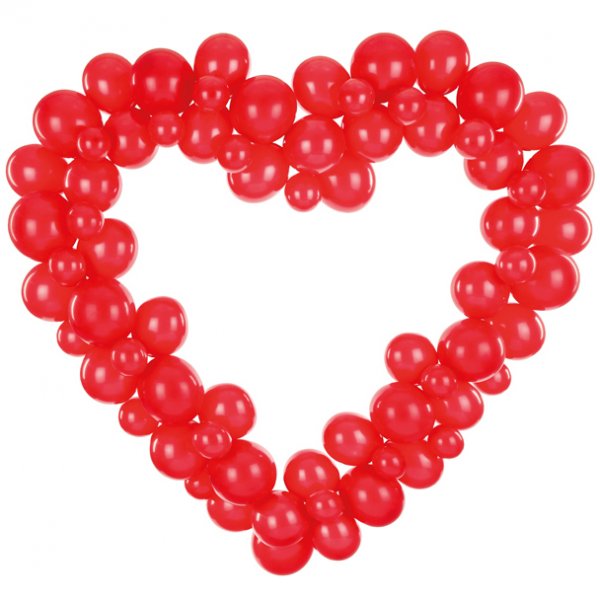 Ballonggirlande - Rødt hjerte Ballonggirlande - Rødt hjerte
