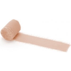 Chiffonbnd - 40 mm - Gammelrosa - 3-pakning  5 m