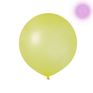 Lateksballonger - Neon Gul - UV Gld - 48 cm