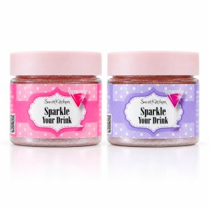 Drikkeglitter Pastellfarger - Rosa Lilla - 2x10g Drikkeglitter Pastellfarger - Rosa Lilla - 2x10g