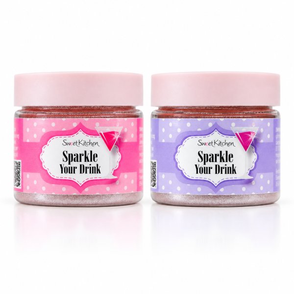 Drikkeglitter Pastellfarger - Rosa Lilla - 2x10g Drikkeglitter Pastellfarger - Rosa Lilla - 2x10g
