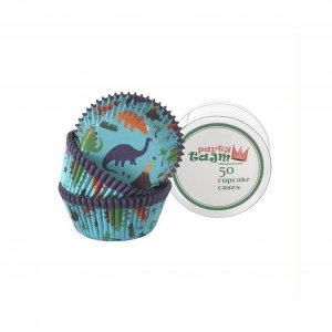 Cupcake-former - Dinosaurer - Bl� - 50-pakning