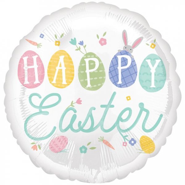 Folieballong - Happy Easter - Pastell