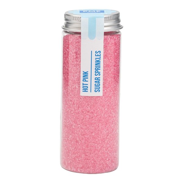 Sukkerkrystaller - knallrosa - 112 g Sukkerkrystaller - knallrosa - 112 g