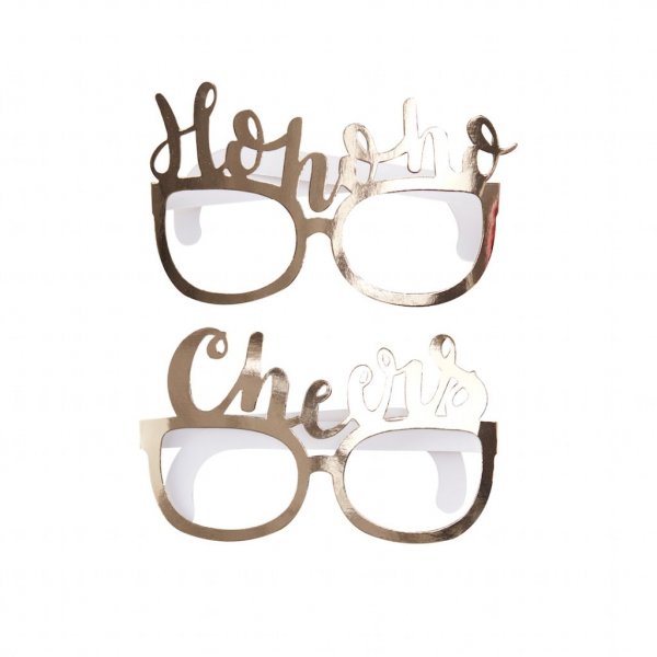 Fotoboks - Briller - Rd og Gull - 8-pakning