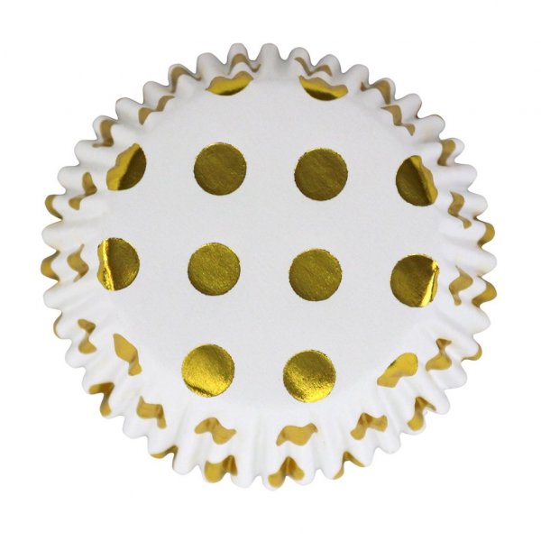 Muffinsformer - Prikkete - Metallisk/Gull - 30-pakning