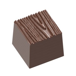Pralinform - CW1676 Terning med trestruktur - 2,2 cm - Chocolate World Pralinform - CW1676 Terning med trestruktur - 2,2 cm - Chocolate World