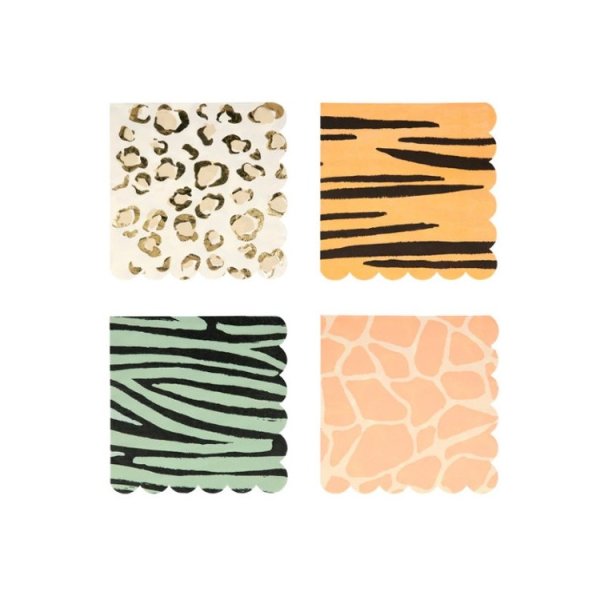 Servietter Animal Pattern 16-pack - Meri Meri Servietter Animal Pattern 16-pack - Meri Meri