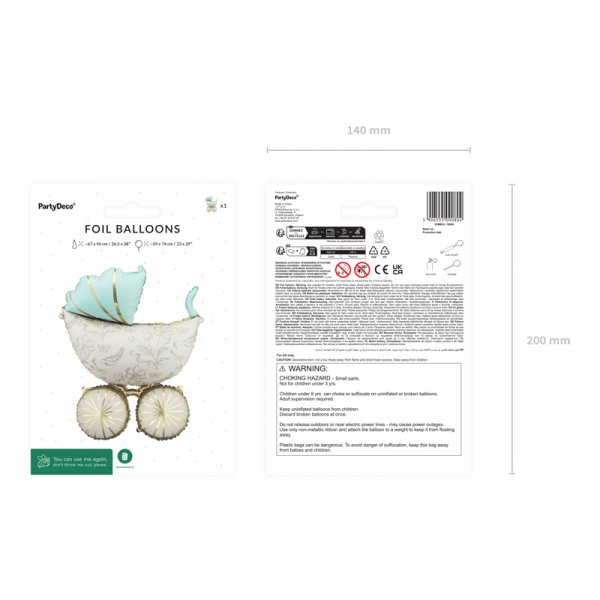 Folieballongvogn - Mix Folieballongvogn - Mix