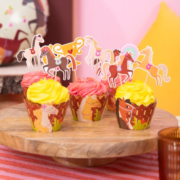 Muffinspapir - Hestefest - 6 stk Muffinspapir - Hestefest - 6 stk