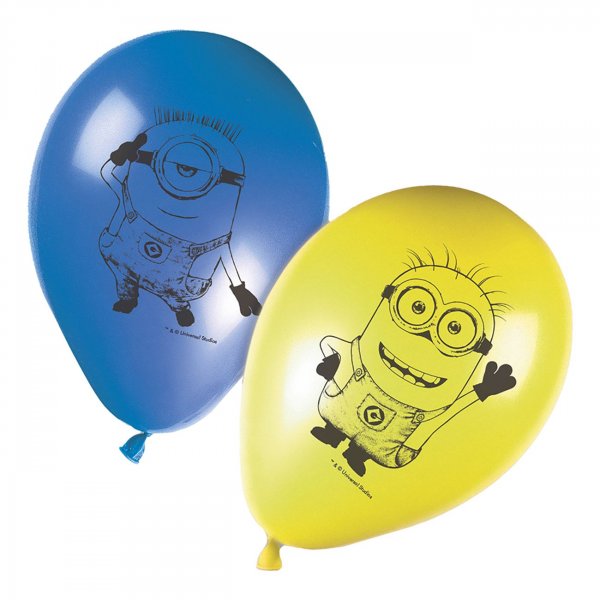 Ballonger - Minions - Blå/Gul - 8 stk Ballonger - Minions - Blå/Gul - 8 stk