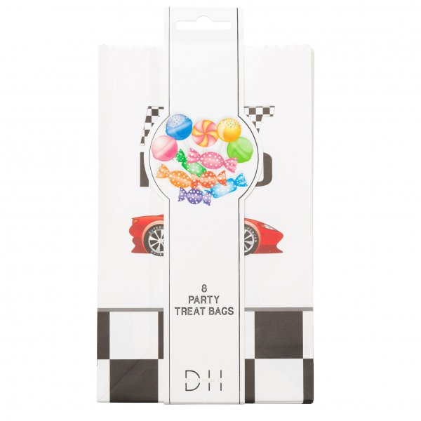 Godteripose - Bil med sølvfolie 8-pakning (12x20 cm) Godteripose - Bil med sølvfolie 8-pakning (12x20 cm)