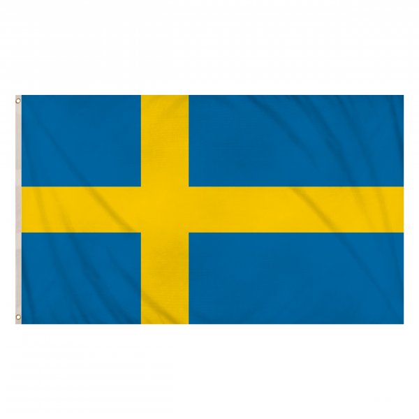 Svensk flagg - Stoff - 1,5 m x 0,9 m Svensk flagg - Stoff - 1,5 m x 0,9 m