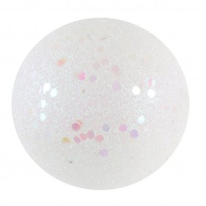 Glitterkuler - Hvite - 1 cm - 50 stk