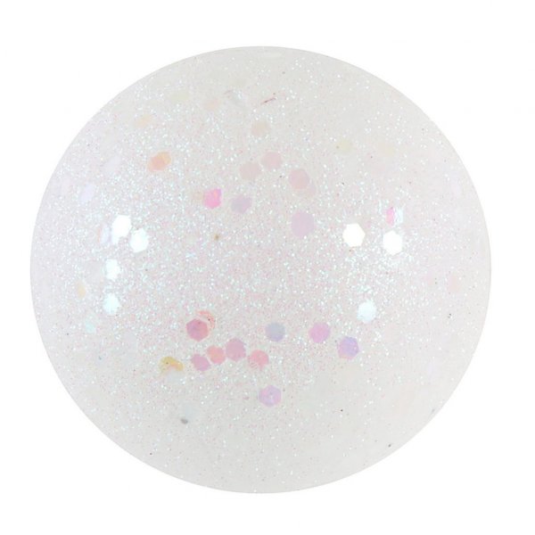 Glitterkuler - Hvite - 1 cm - 50 stk Glitterkuler - Hvite - 1 cm - 50 stk