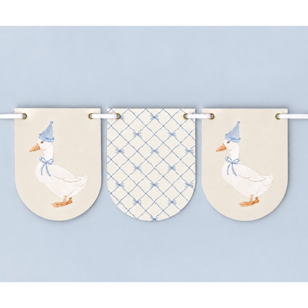 Vimpelgirlander - Bursdagsand - Lavendelblå - 3,5 m - Henger, Babyshower-dekorasjoner, Babyshower