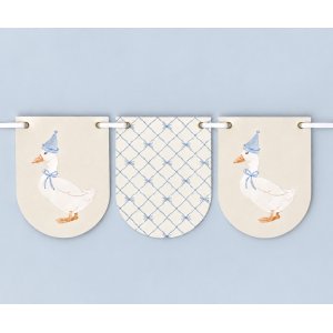 Vimpelgirlander - Bursdagsand - Lavendelbl� - 3,5 m
