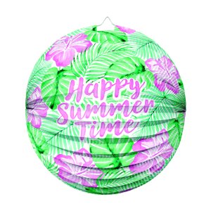Lykt - Papir - God sommertid - 25 cm