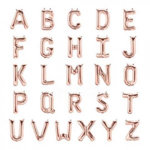 Bokstavballonger - Roségull - 35 cm Bokstavballonger - Roségull - 35 cm