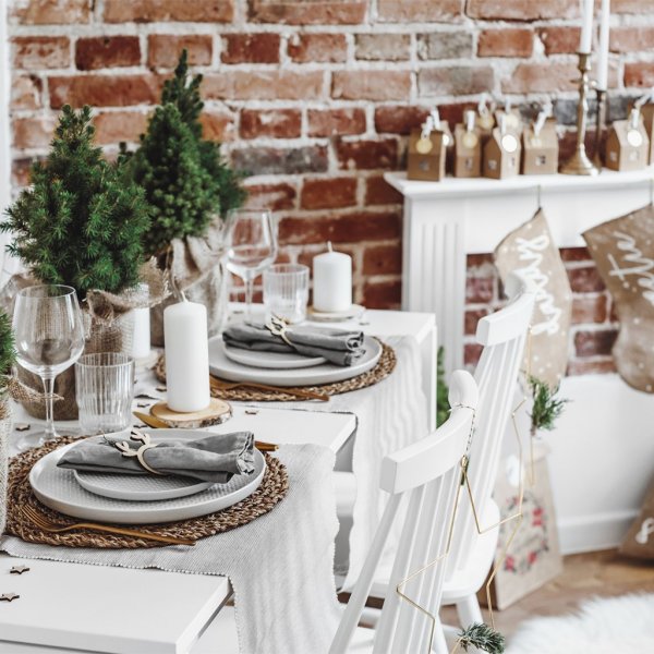 Serviettringer i tre - Reinsdyr - 6-pakning