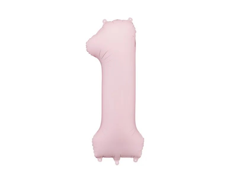 Tallballong – Lys rosa pastell – 86 cm – Nummer: 1 – Tallballonger, Ballonger